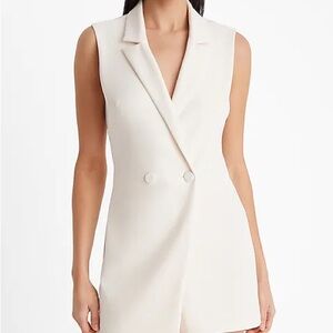 Express Sleeveless Double Breasted Blazer Romper